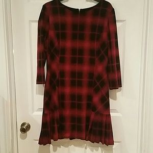 Red plaid school girl/goth librarian dress